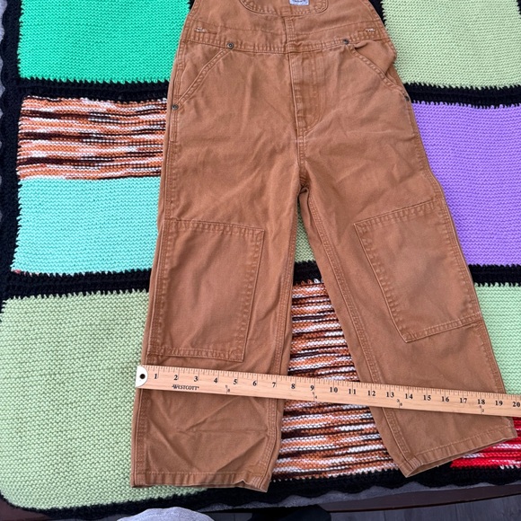 double knee Bib overall Carhartt brown size 5 kids - Picture 4 of 6
